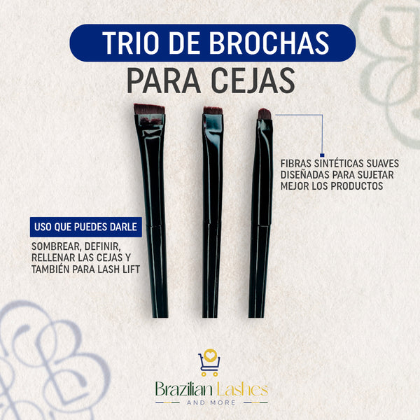 Trio de Brochas para Cejas